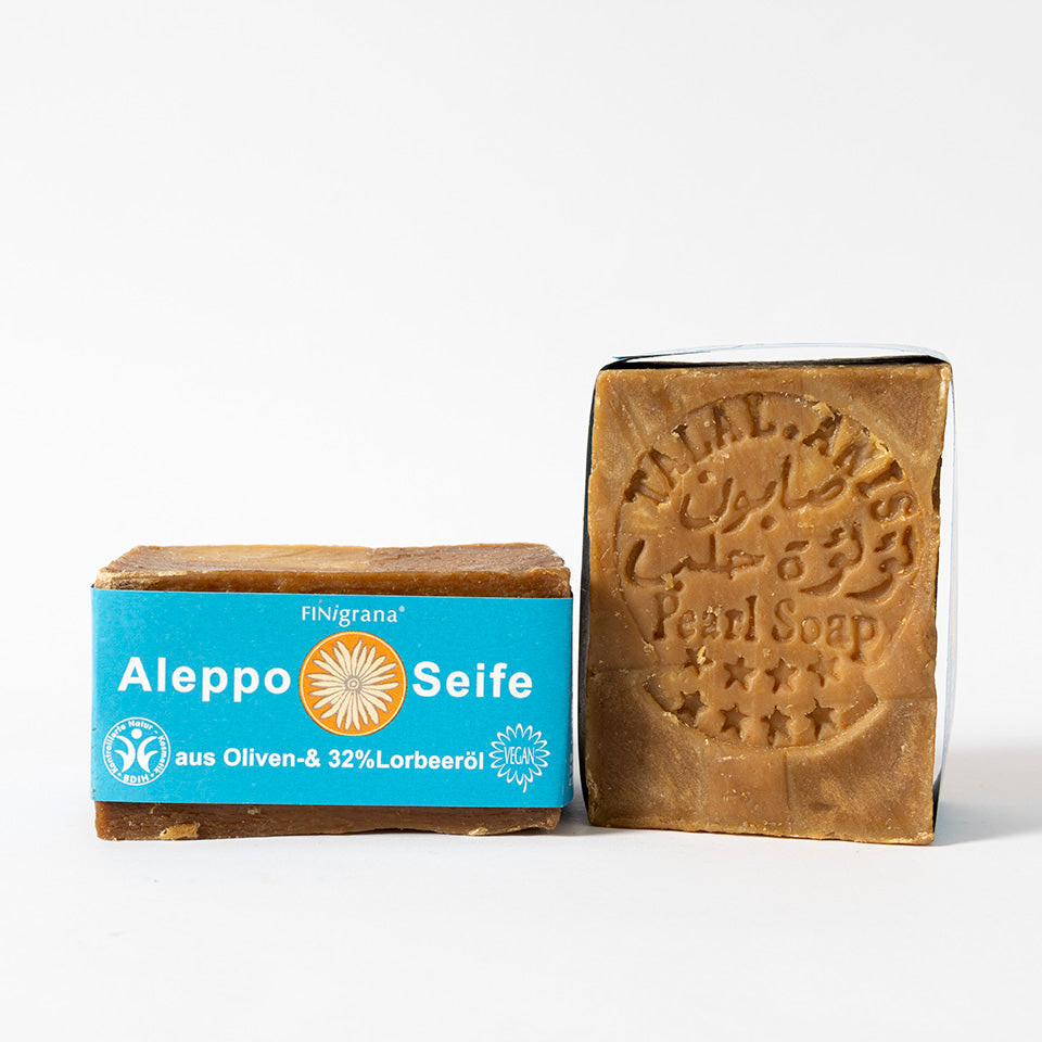 Handgeschnittene Aleppo-Seife von FINigrana - 165g