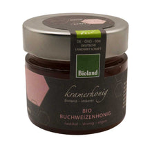 Lade das Bild in den Galerie-Viewer, Ein Glas Bio Buchweizenhonig Kramerhonig  – rustikal, streng, eigen, Bioland-zertifiziert, DE-ÖKO-006
